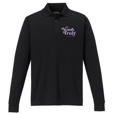 Yours Truly Lady Whistledown Performance Long Sleeve Polo