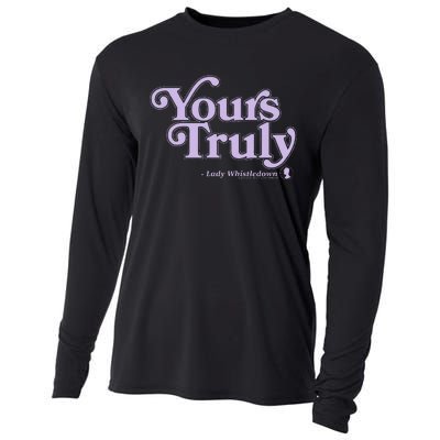 Yours Truly Lady Whistledown Cooling Performance Long Sleeve Crew