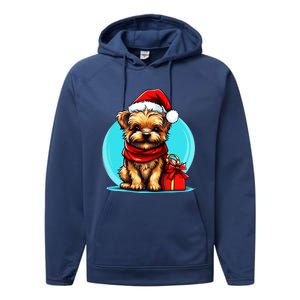 Yorkshire Terrier Lovers Christmas Cute Yorkshire Terrier Cute Gift Performance Fleece Hoodie