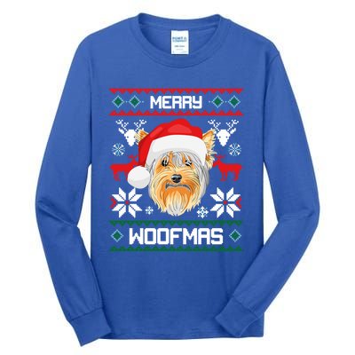 Yorkshire Terrier Merry Woofmas Gift For Christmas Xmas Great Gift Tall Long Sleeve T-Shirt