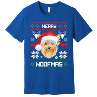 Yorkshire Terrier Merry Woofmas Gift For Christmas Xmas Great Gift Premium T-Shirt