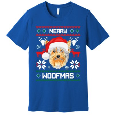 Yorkshire Terrier Merry Woofmas Gift For Christmas Xmas Great Gift Premium T-Shirt