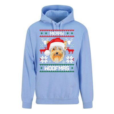 Yorkshire Terrier Merry Woofmas Gift For Christmas Xmas Great Gift Unisex Surf Hoodie