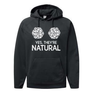 Yes, they're Natural 20 d20 dice funny RPG gamer Performance Fleece Hoodie