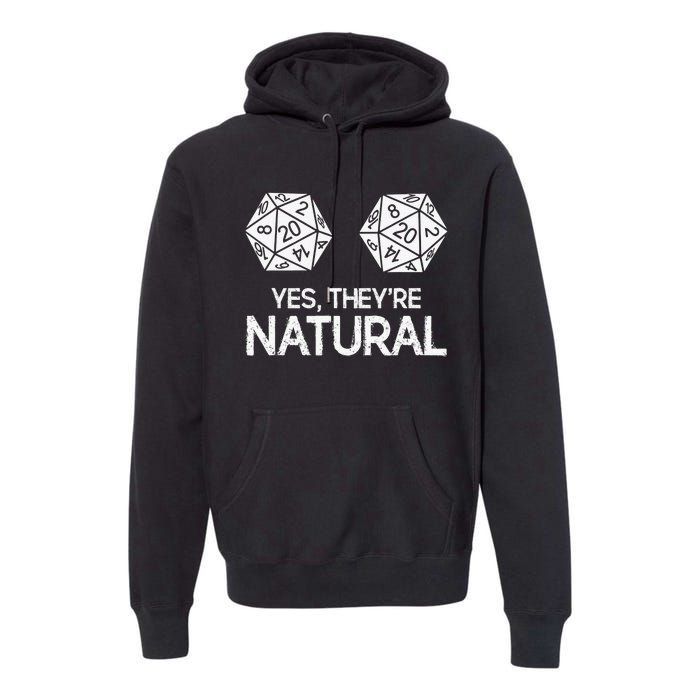 Yes, they're Natural 20 d20 dice funny RPG gamer Premium Hoodie