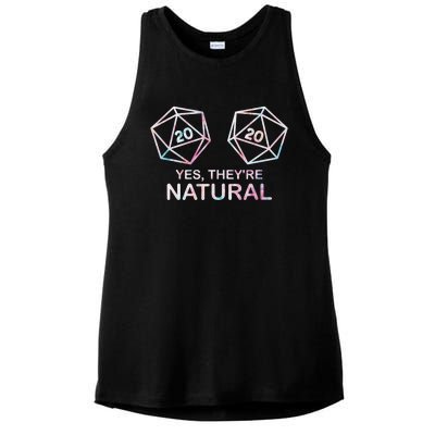 Yes TheyRe Natural 20 D20 Dice Funny Rpg Gamer & Women Ladies PosiCharge Tri-Blend Wicking Tank