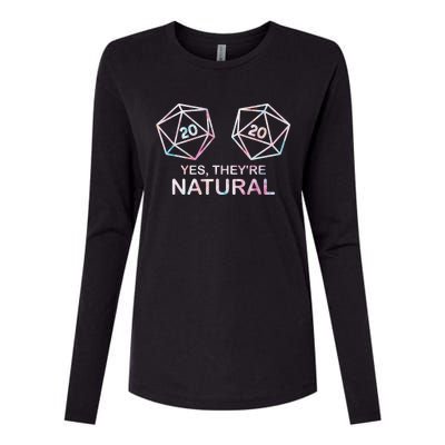 Yes TheyRe Natural 20 D20 Dice Funny Rpg Gamer & Women Womens Cotton Relaxed Long Sleeve T-Shirt