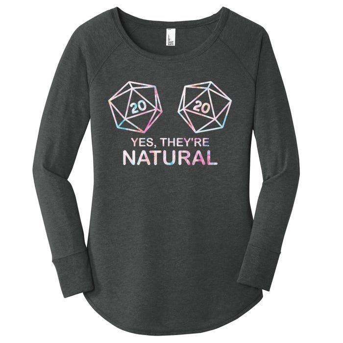 Yes TheyRe Natural 20 D20 Dice Funny Rpg Gamer & Women Women's Perfect Tri Tunic Long Sleeve Shirt