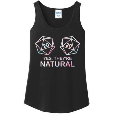 Yes TheyRe Natural 20 D20 Dice Funny Rpg Gamer & Women Ladies Essential Tank