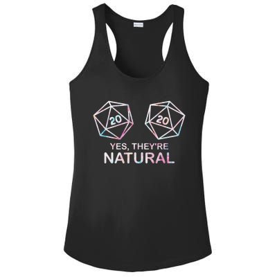 Yes TheyRe Natural 20 D20 Dice Funny Rpg Gamer & Women Ladies PosiCharge Competitor Racerback Tank