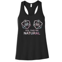 Yes TheyRe Natural 20 D20 Dice Funny Rpg Gamer & Women Women's Racerback Tank