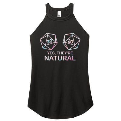 Yes TheyRe Natural 20 D20 Dice Funny Rpg Gamer & Women Women's Perfect Tri Rocker Tank