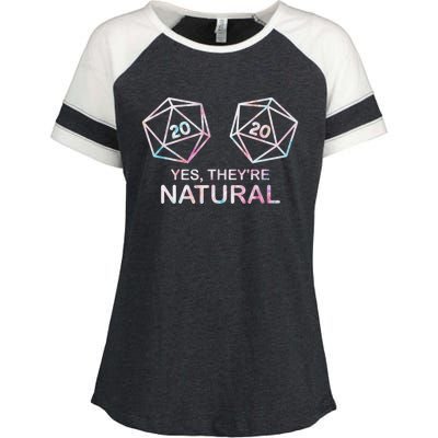 Yes TheyRe Natural 20 D20 Dice Funny Rpg Gamer & Women Enza Ladies Jersey Colorblock Tee