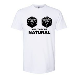 Yes Theyre Natural Dragon Geek Dice Short Sleeve Funny Gift Softstyle CVC T-Shirt