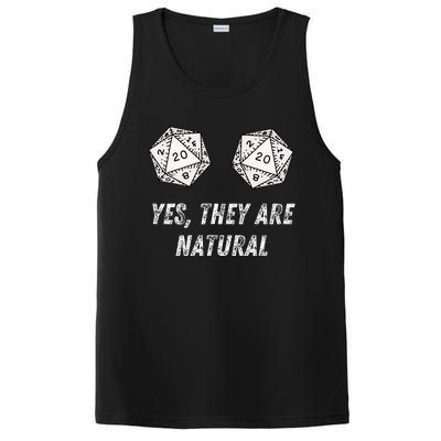 Yes TheyRe Natural D20 20 Dice Funny Rpg Board Gamer Humor PosiCharge Competitor Tank