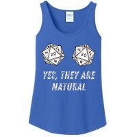 Yes TheyRe Natural D20 20 Dice Funny Rpg Board Gamer Humor Ladies Essential Tank