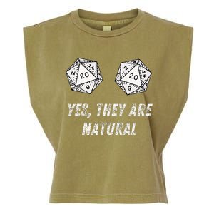 Yes TheyRe Natural D20 20 Dice Funny Rpg Board Gamer Humor Garment-Dyed Women's Muscle Tee