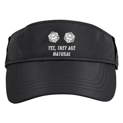 Yes TheyRe Natural D20 20 Dice Funny Rpg Board Gamer Humor Adult Drive Performance Visor
