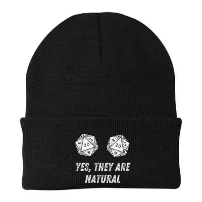 Yes TheyRe Natural D20 20 Dice Funny Rpg Board Gamer Humor Beanie