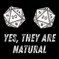 Yes TheyRe Natural D20 20 Dice Funny Rpg Board Gamer Humor Women's Crop Top Tee