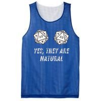 Yes TheyRe Natural D20 20 Dice Funny Rpg Board Gamer Humor Mesh Reversible Basketball Jersey Tank