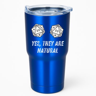Yes TheyRe Natural D20 20 Dice Funny Rpg Board Gamer Humor Tumbler