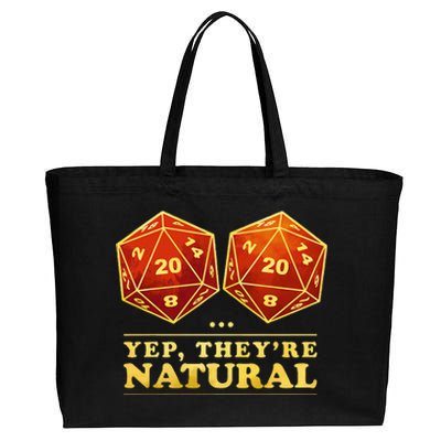 Yes TheyRe Natural D20 Cotton Canvas Jumbo Tote