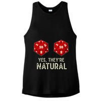 Yes They're Natural D20 Dice Funny Ladies PosiCharge Tri-Blend Wicking Tank