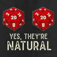 Yes They're Natural D20 Dice Funny Garment-Dyed Fleece Hoodie
