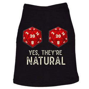 Yes They're Natural D20 Dice Funny Doggie Tank