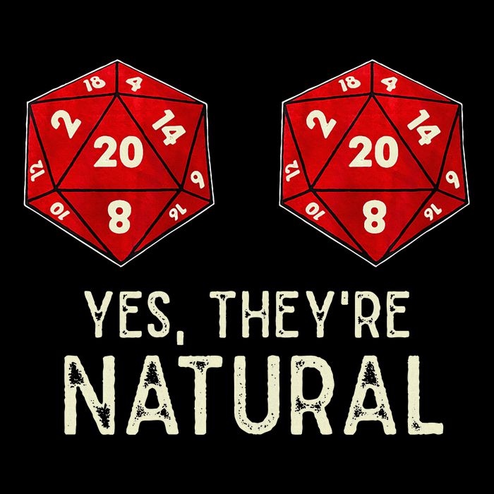 Yes They're Natural D20 Dice Funny Backpack