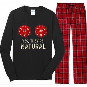 Yes They're Natural D20 Dice Funny Long Sleeve Pajama Set