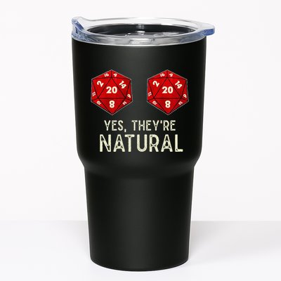 Yes They're Natural D20 Dice Funny Tumbler