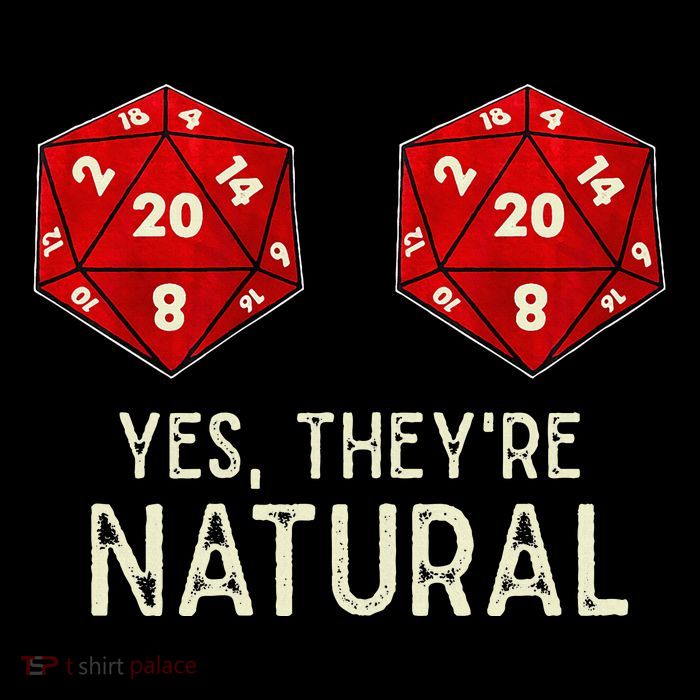 Yes They're Natural D20 Dice Funny Poster