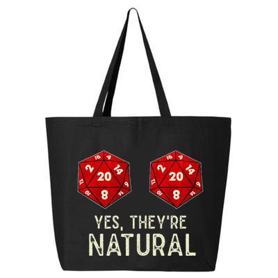 Yes They're Natural D20 Dice Funny 25L Jumbo Tote