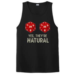 Yes They're Natural D20 Dice Funny PosiCharge Competitor Tank