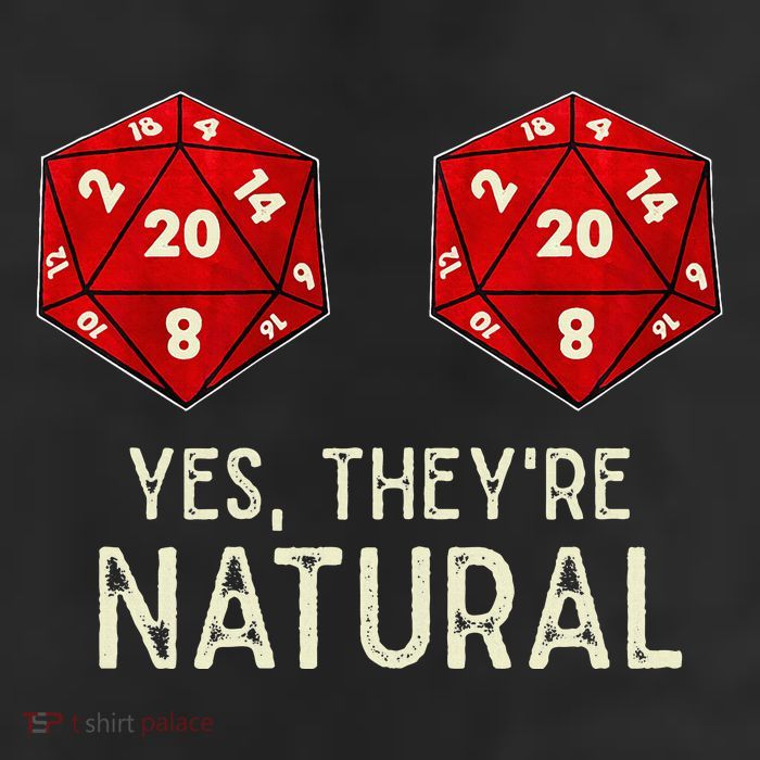 Yes They're Natural D20 Dice Funny Microfiber Hand Towel