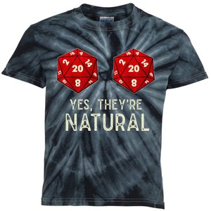 Yes They're Natural D20 Dice Funny Kids Tie-Dye T-Shirt