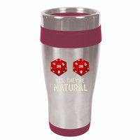 Yes They're Natural D20 Dice Funny 16oz Travel Tumbler