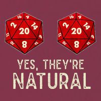 Yes They're Natural D20 Dice Funny 16oz Travel Tumbler
