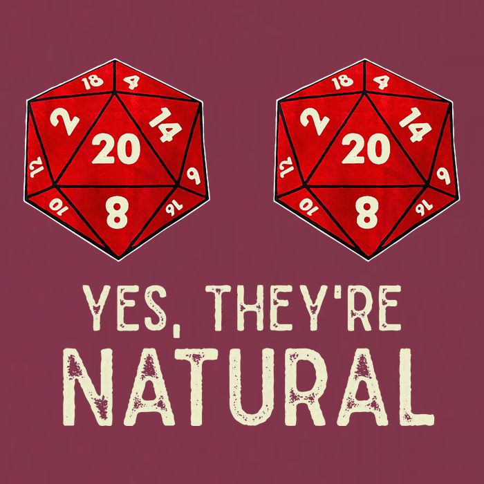 Yes They're Natural D20 Dice Funny 16oz Travel Tumbler