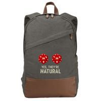 Yes They're Natural D20 Dice Funny Cotton Canvas Backpack