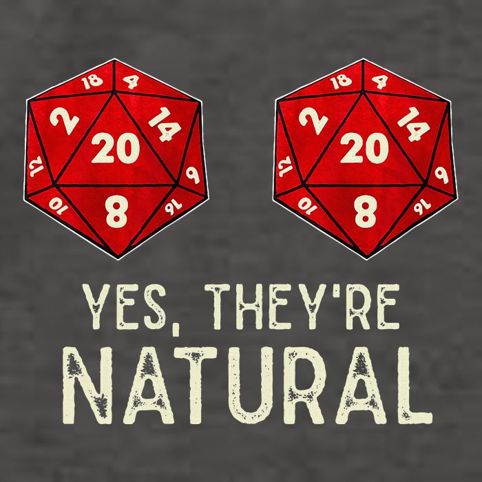 Yes They're Natural D20 Dice Funny Vector Backpack