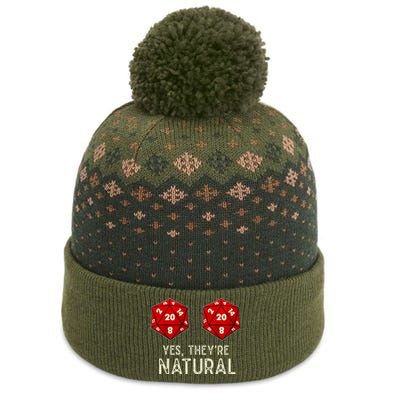 Yes They're Natural D20 Dice Funny The Baniff Cuffed Pom Beanie