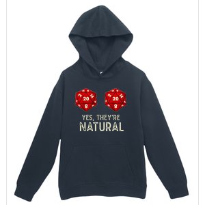 Yes They're Natural D20 Dice Funny Urban Pullover Hoodie