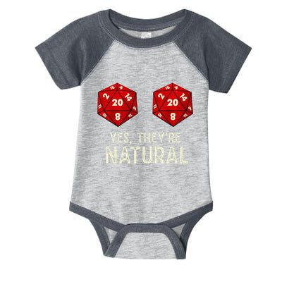 Yes They're Natural D20 Dice Funny Infant Baby Jersey Bodysuit