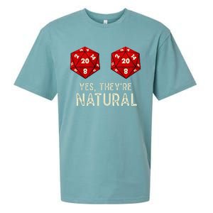 Yes They're Natural D20 Dice Funny Sueded Cloud Jersey T-Shirt