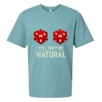 Yes They're Natural D20 Dice Funny Sueded Cloud Jersey T-Shirt