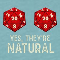 Yes They're Natural D20 Dice Funny Sueded Cloud Jersey T-Shirt