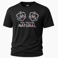 Yes, They're Natural 20 D20 Dice Funny Rpg Gamer Cooling Performance Crew T-Shirt